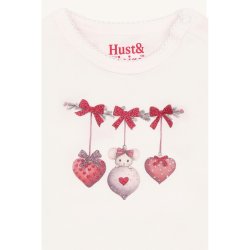 Hust &amp; Claire - Body - Hvid m. hjertemotiver 