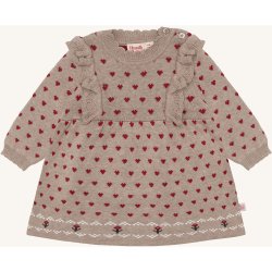 Hust &amp; Claire - Kjole - Beige m. hjerter