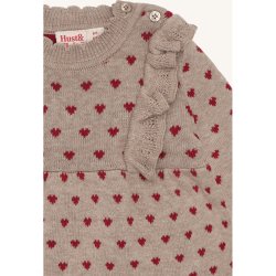 Hust &amp; Claire - Kjole - Beige m. hjerter