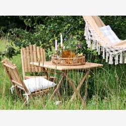 Chic Antique - Lyon Stol foldebar Naturlig H92xB50xL42cm Bambus.