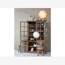 Chic Antique - Vitrineskab m/4 lger Genbrugstr H196xB120xL40cm.