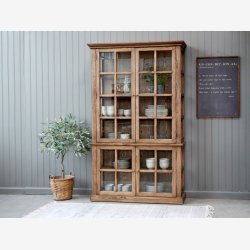 Chic Antique - Vitrineskab m/4 lger Genbrugstr H196xB120xL40cm.