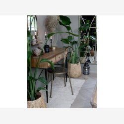 Chic Antique - Spisestol m. mnster Antique Messing H92xL41xB41cm Jern.