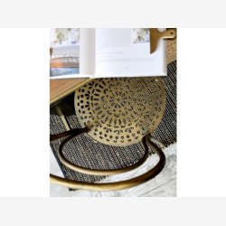 Chic Antique - Spisestol m. mnster Antique Messing H92xL41xB41cm Jern.