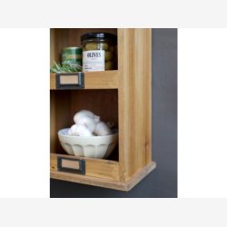 Chic Antique - Sorteringsreol m/10 rum Naturlig H83xB43xL15cm Grantr.