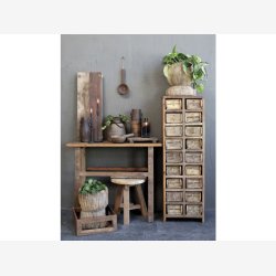 Chic Antique - Grimaud UNIKA Kommode m/18 murstensforme Ca. H122xB34xL39cm.