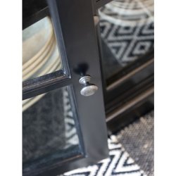 Chic Antique - Marseille Vitrine m. 4 lger og 4 skuffer H80/L220/B45 cm sort