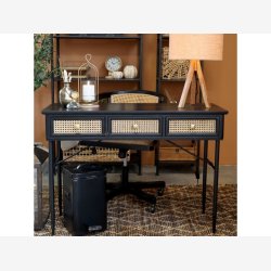 Chic Antique - Skrivebord m. 3 skuffer, sort