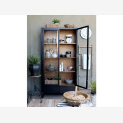 Chic Antique - Vitrineskab H195xB40xL100cm antik sort.