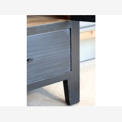 Chic Antique - Vitrineskab H195xB40xL100cm antik sort.