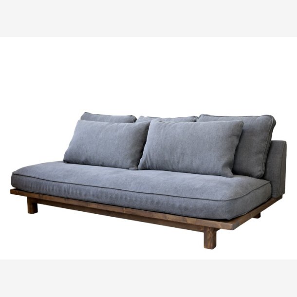 Chic Antique - Sofa m/5 puder Sort H78xB200xL97cm.