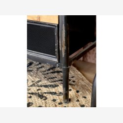 Chic Antique - Factory Kommode m/11 skuffer Patineret sort H86,5xB107xL34cm.