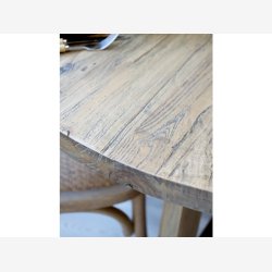 Chic Antique - UNIKA Spisebord rundt Naturlig 120xH76cm Genbrugstr.