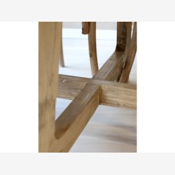Chic Antique - UNIKA Spisebord rundt Naturlig 120xH76cm Genbrugstr.