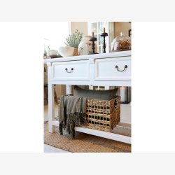 Chic Antique - Anretterbord m. 2 skuffer, hvid