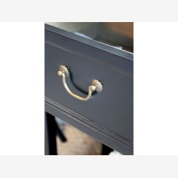 Chic Antique - Anretterbord m. 2 skuffer, sort