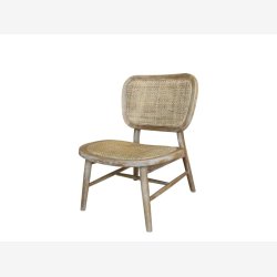 Chic Antique - Loungestol m. fletsde &amp; ryg Naturlig H78,5xL60xB62cm.