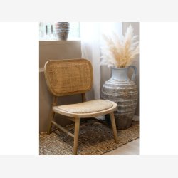 Chic Antique - Loungestol m. fletsde &amp; ryg Naturlig H78,5xL60xB62cm.