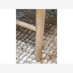 Chic Antique - Loungestol m. fletsde &amp; ryg Naturlig H78,5xL60xB62cm.