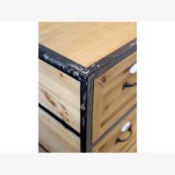 Chic Antique - Kommode m/16 skuffer Naturlig H82xB119,5xL39cm.