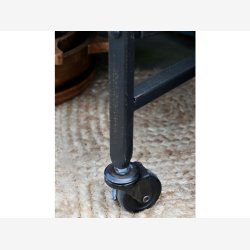 Chic Antique - Vogn m/2 hylder Foldbar Patineret sort H83,5xB46xL84cm Metal.