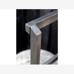 Chic Antique - Vogn m/2 hylder Foldbar Patineret sort H83,5xB46xL84cm Metal.