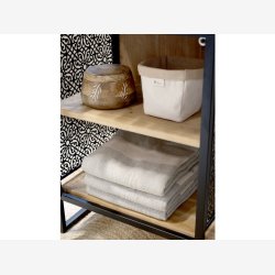 Chic Antique - Vence Sidebord/Sengebord m/2 hylder Patineret sort H65xB49xL36cm.