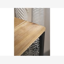 Chic Antique - Vence Reol m/2 hylder Patineret sort H113xB60xL35cm.