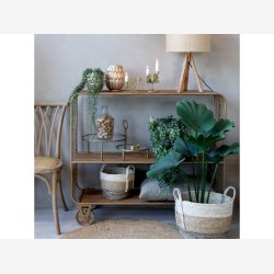 Chic Antique - Vogn p hjul m. trhylder