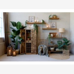 Chic Antique - Vogn p hjul m. trhylder