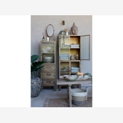 Chic Antique - Vitrineskab m. 4 glaslger