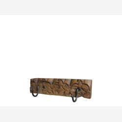 Chic Antique - Grimaud Knagerkke m. 2 knager, H10/L43/B13cm.