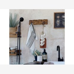 Chic Antique - Grimaud Knagerkke m. 2 knager, H10/L43/B13cm.