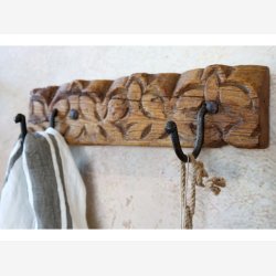 Chic Antique - Grimaud Knagerkke m. 2 knager, H10/L43/B13cm.