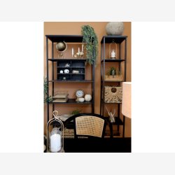 Chic Antique - Reol m. 5 hylder, sort