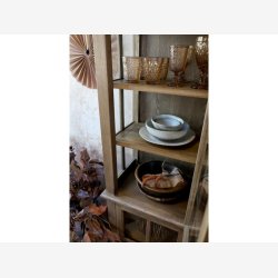 Chic Antique - Vitrineskab m. 2 lger og hylder, natur
