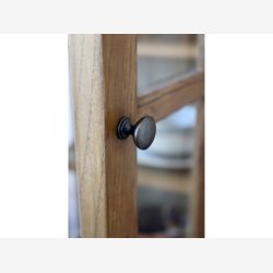 Chic Antique - Vitrineskab m. 2 lger og hylder, natur