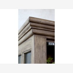 Chic Antique - Vitrineskab m. 2 lger og hylder, natur