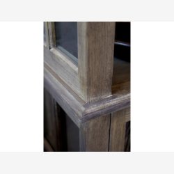 Chic Antique - Vitrineskab m. 2 lger og hylder, natur