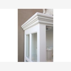 Chic Antique - Vitrineskab m. 2 lger og hylder, hvid