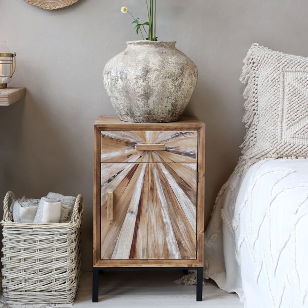 Chic Antique - Skab m. 1 lge og skuffe Natur