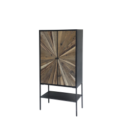 Chic Antique - Skab m. 2 lger og 1 hylde Natur og Sort