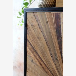 Chic Antique - Skab m. 2 lger og 1 hylde Natur og Sort