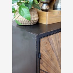 Chic Antique - Skab m. 2 lger og 1 hylde Natur og Sort