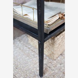 Chic Antique - Skab m. 2 lger og 1 hylde Natur og Sort