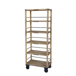 Chic Antique - Reol p hjul m. 5 hylder Natur