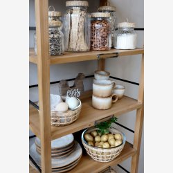 Chic Antique - Reol p hjul m. 5 hylder Natur