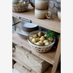 Chic Antique - Reol p hjul m. 5 hylder Natur