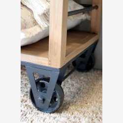 Chic Antique - Reol p hjul m. 5 hylder Natur