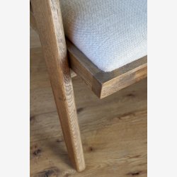 Chic Antique - Loungestol m. Stofsde og fletryg Natur